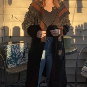 Max Studio Houndstooth Cardigan Coat